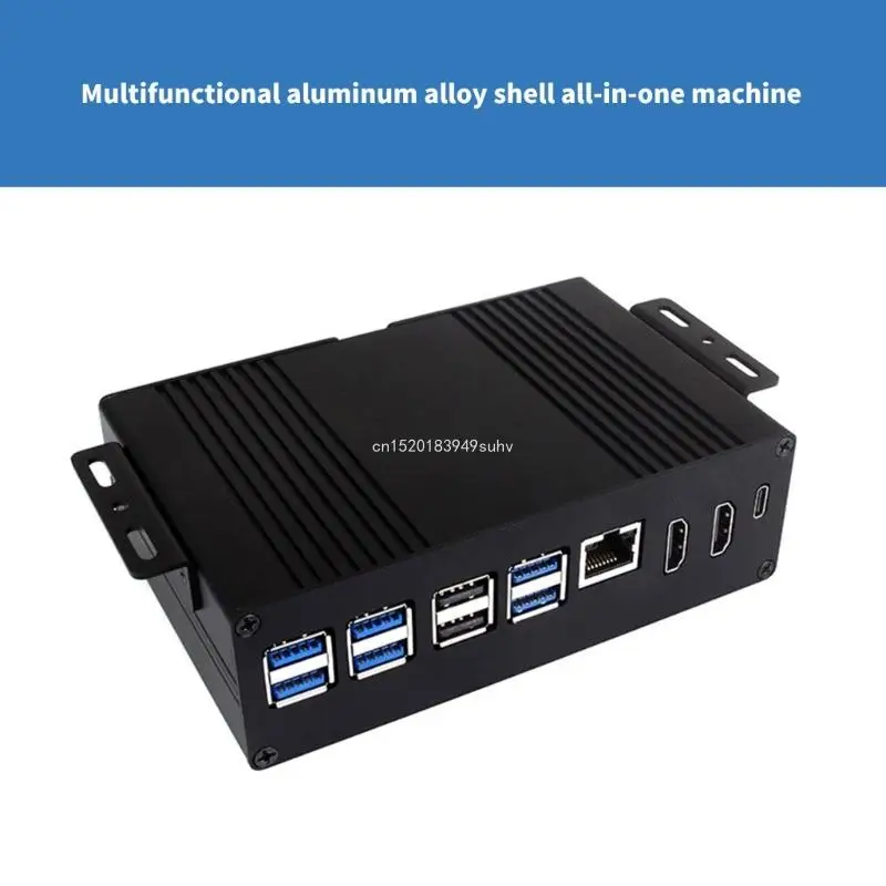 Caja aluminio para cubierta placa RPi 5 con placa expansión PCIE opcional