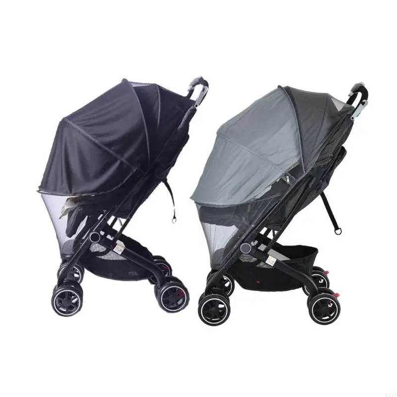 

L5YF Newborns Baby Fly Netting Pram Cart Sunshade Cover for Infants Pushchairs Feature Two Way Zippered Closure