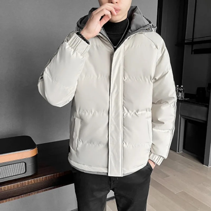 Big Size Winter Parkas Cotton Coat Men Clothing Jacket Warm Puffer Jacket Thick Windproof Outerwear Hooded Long Sleeve Coats
