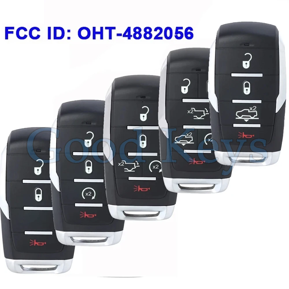 

KEYECU OHT-4882056 Smart Keyless Remote Key Fob for Dodge Ram 1500 Pickup Limited 2019 2020 2021 2022 2023 2024 4A Chip 68442907