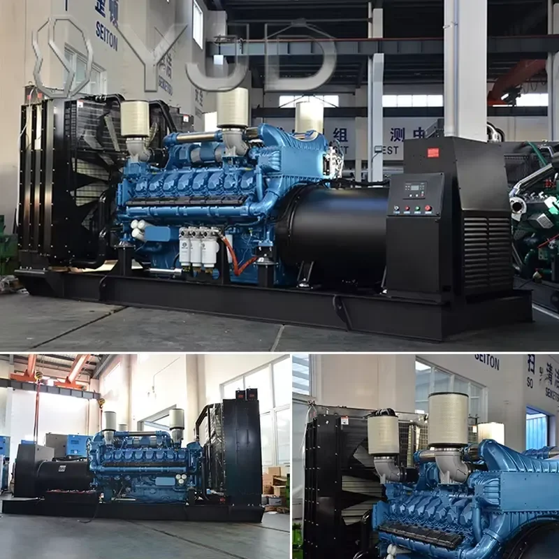 YJD Weichai Brand 2000kva Intercooler Diesel Generator Open Type Baudouin 2000kW 2500kva 220v Groupe Electrogenes 12M55D2450E310