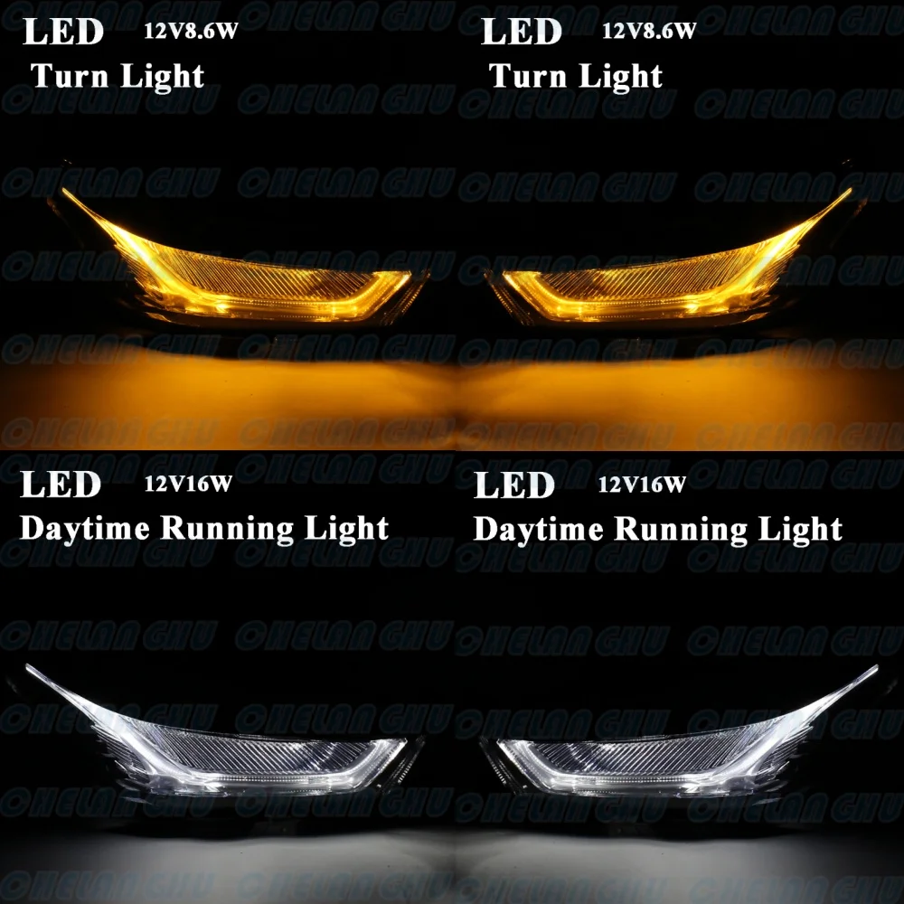 For Chevrolet Traverse 2022 2023 2024 1 Pair Front Bumper LED DRL Daytime Running Light Turn Lamp 85584765 85584766