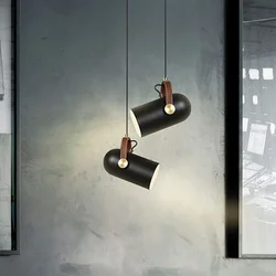 American Style Angle Adjustable Pendant Lamps Luminaire Modern Black Metal Vintage Home Decor Kitchen Dining Room Hanging Lights