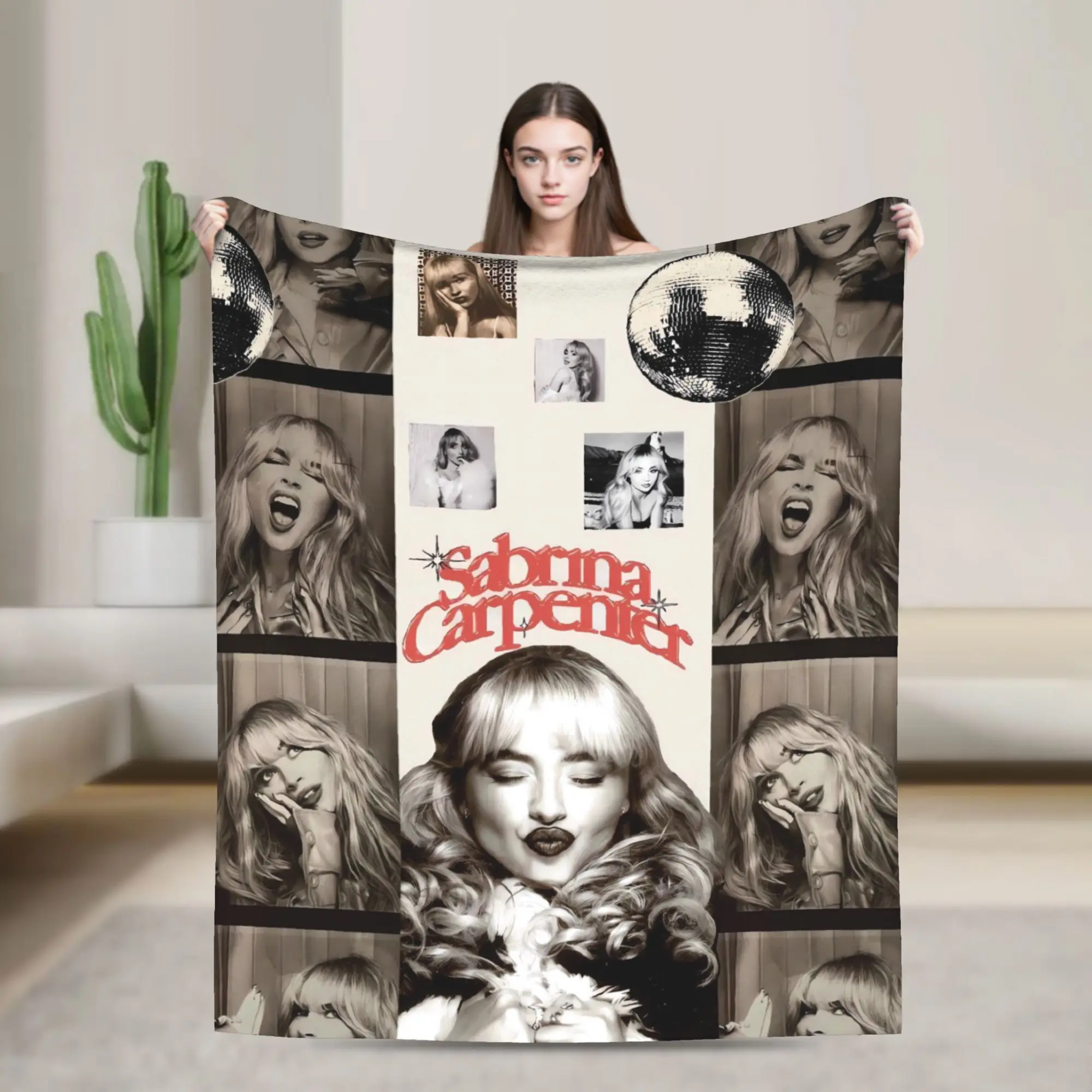 Sabrina Caprenter Singer Blanket Quality Warm Soft  Bedding Throws Winter Decorative Bedroom Street Trend Bedspread