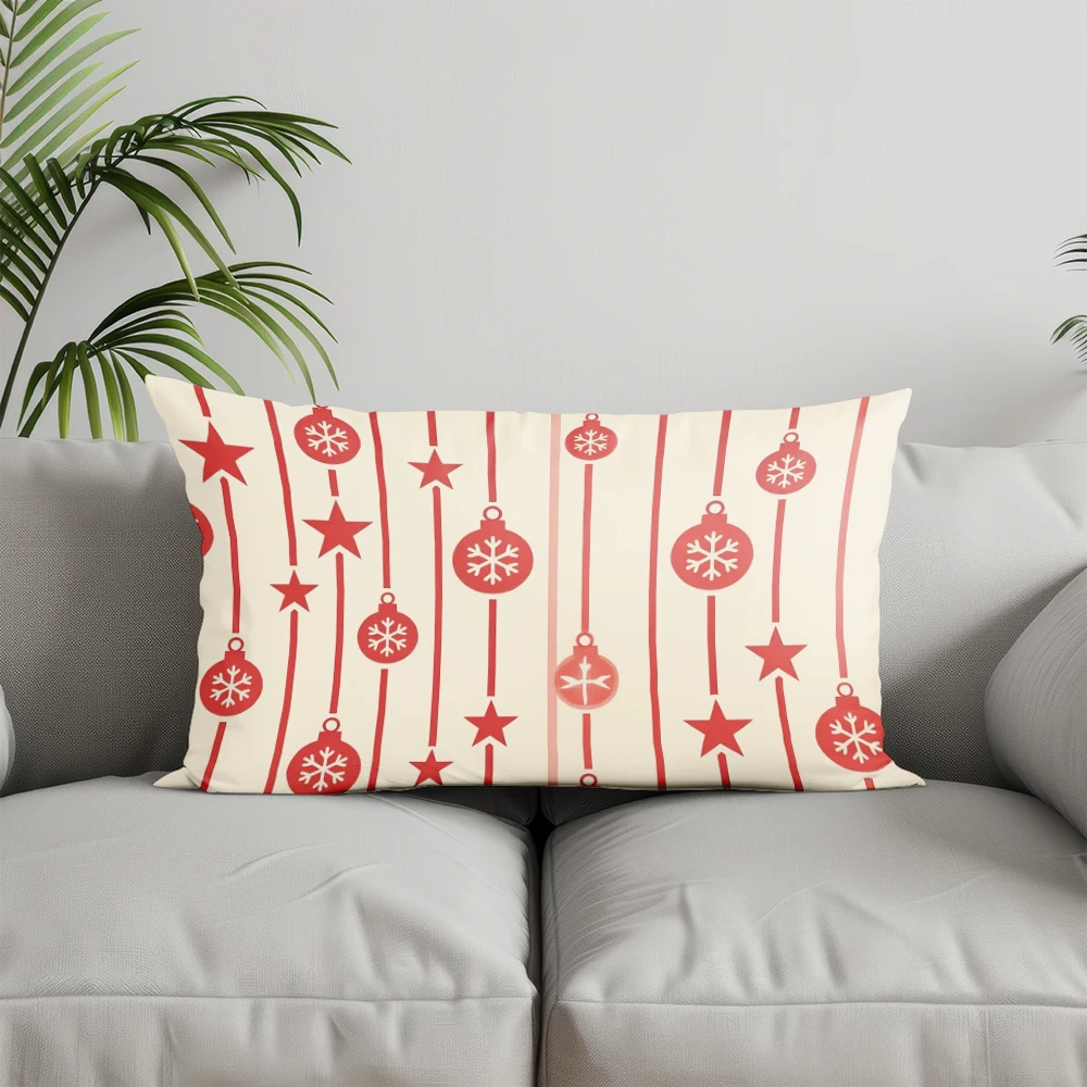 ديكور المنزل وسادة شجرة عيد الميلاد لقضاء عطلة مناسبة لأريكة غرفة النوم غطاء وسادة السيارة وسادة الظهر المستطيلة #3