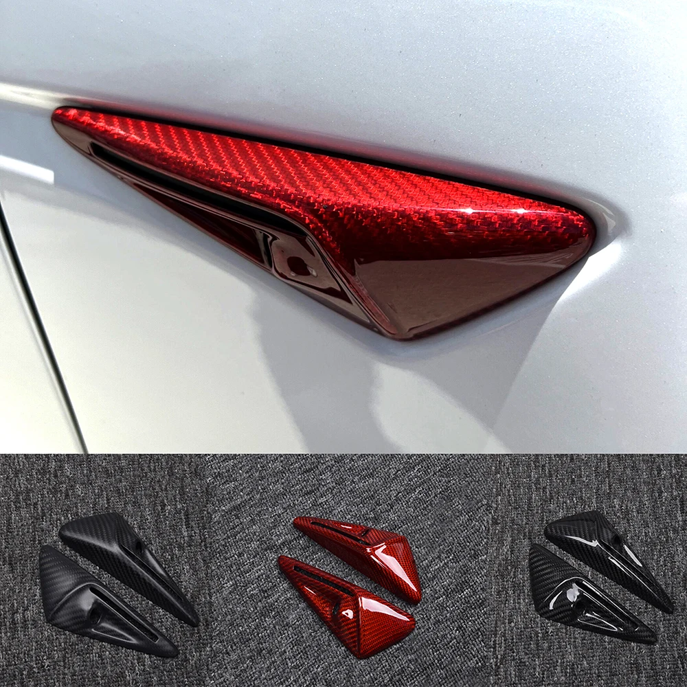 

Car Side Camera Cover Protector for Tesla Model 3 Model Y Highland 2024 High Quality Dry Carbon Fiber Cover Exterior Accessories