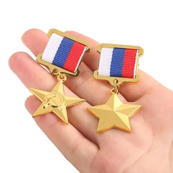 1PC CCCP Russian Soviet Union Socialist Labor Hero Medal Home Decoration Clothing Brooch Military Accessories Artifact Badge