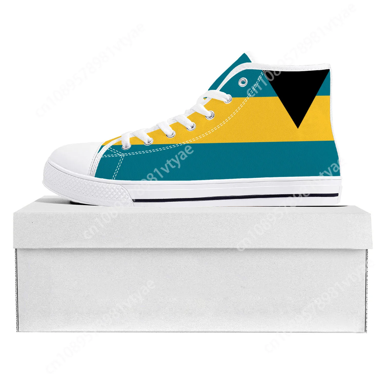 

Bahamian Flag High Top High Quality Sneakers Mens Womens Teenager Canvas Sneaker Bahamas Casual Couple Shoes Custom Shoe