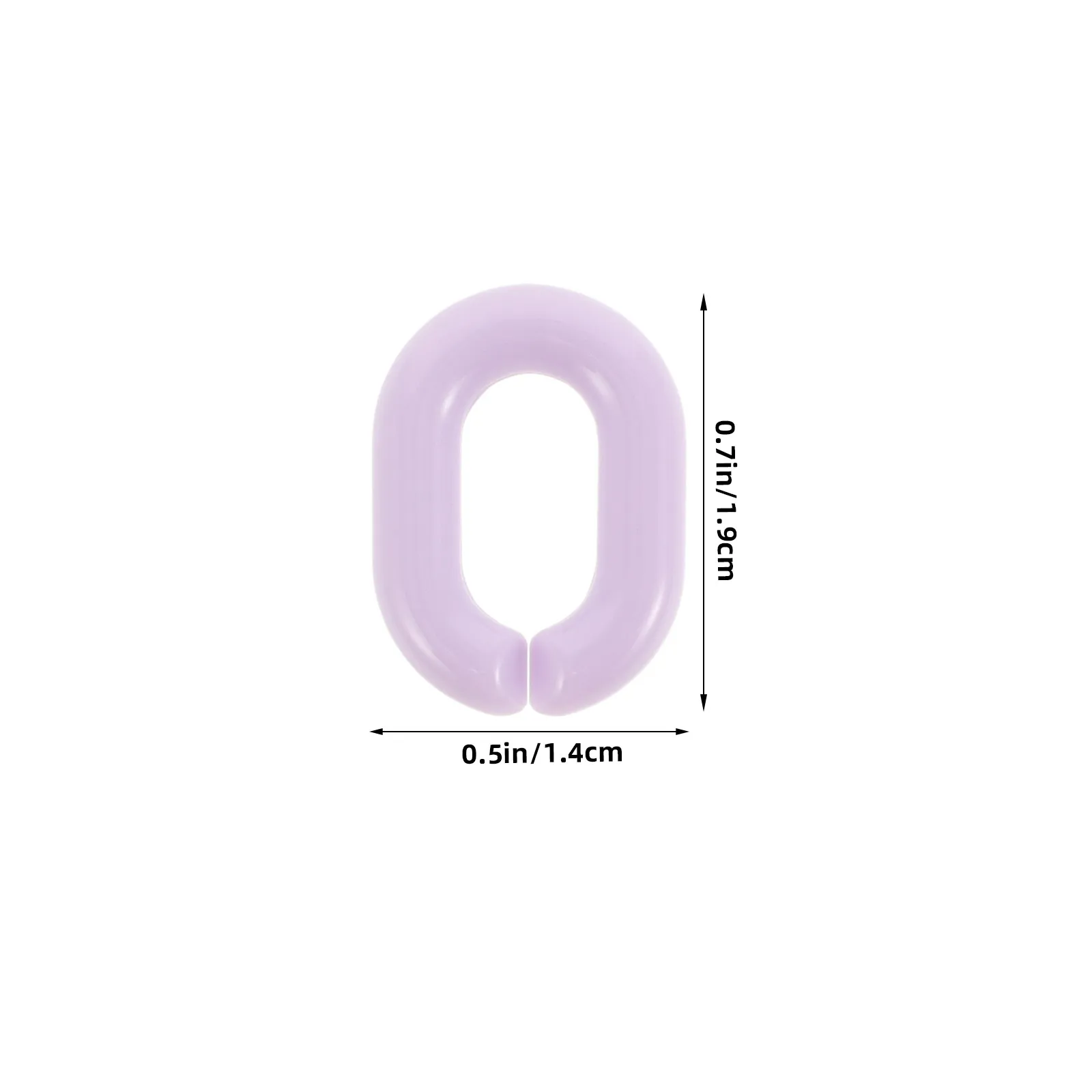 200Pcs 14x19mm Candy Color Acrylic Chain Link Rings for DIY Keychains Jewelry Making Bag Purse Phone Strap Glasses Chains Bulk