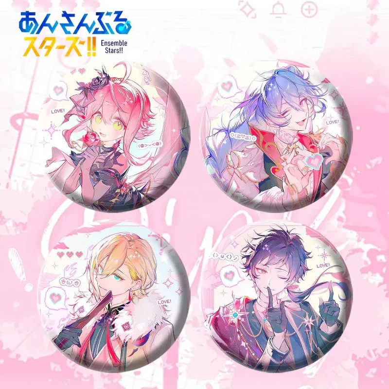 Ensemble Stars 58mm Badge Tori Himemiya Kanata Shinkai Eichi Tenshouin Yuzuru Fushimi CosplayPencil Case Custom Pin Merchandise