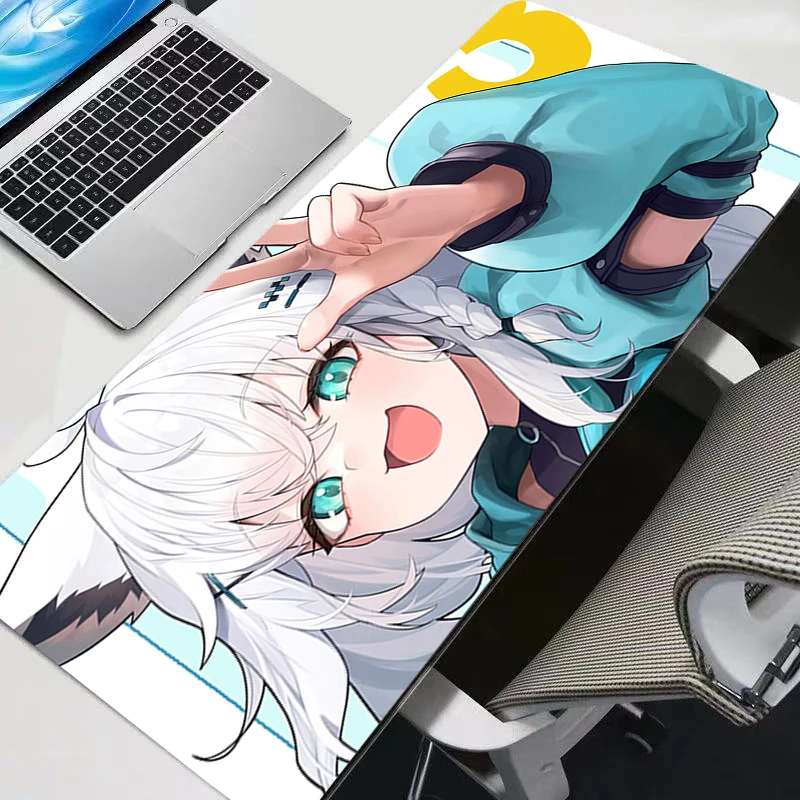 

Mouse pad gaming Computer keyboard gamer H-hololive Shirakami Fubuki Designed specifically for e-sports Gamer Cabinet Mousepad
