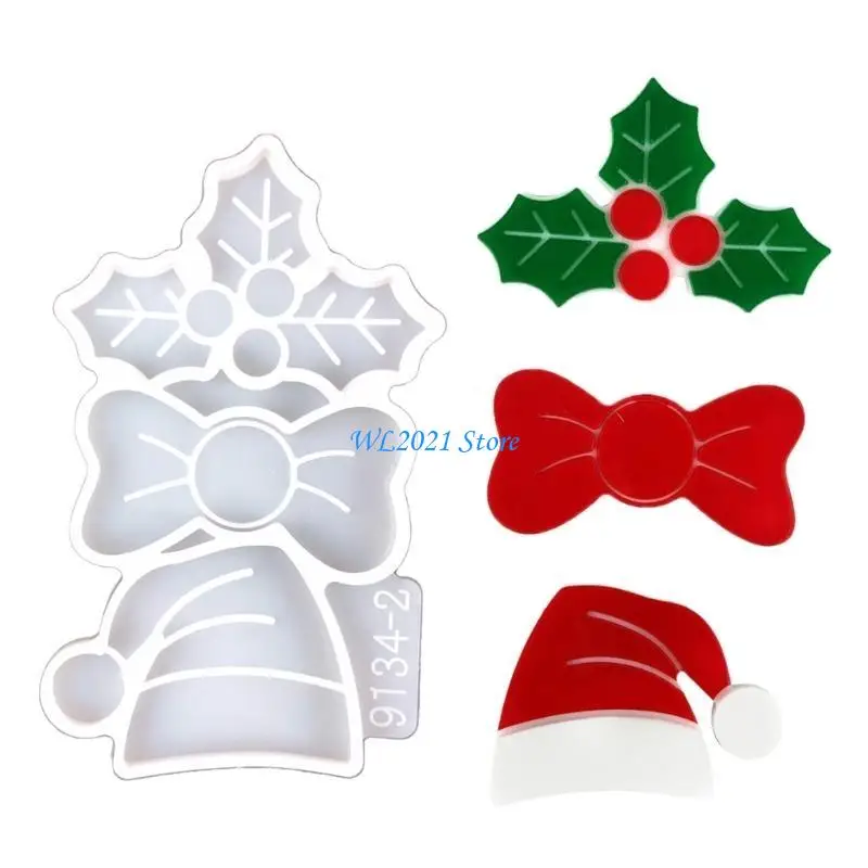 

G5GC Christmas Wall Sticker Silicone Mold Epoxy Casting Mold for Wall Mount Decor