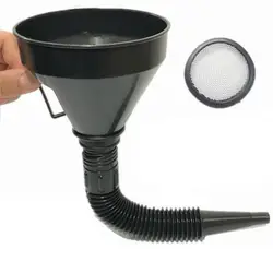 Automotive Motorcycle Engine Oil Funnel Flexible Large Wide Mouth Funnel Tool with Detachable Filter Replacement Parts