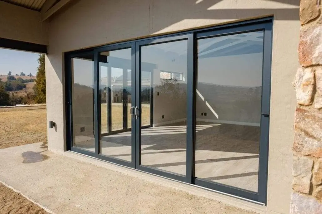 Multi Panel Design Space Saving Sliding Door Good Lighting Rainproof Soundproof Glass Doors Aluminum Alloy Sliding Doors