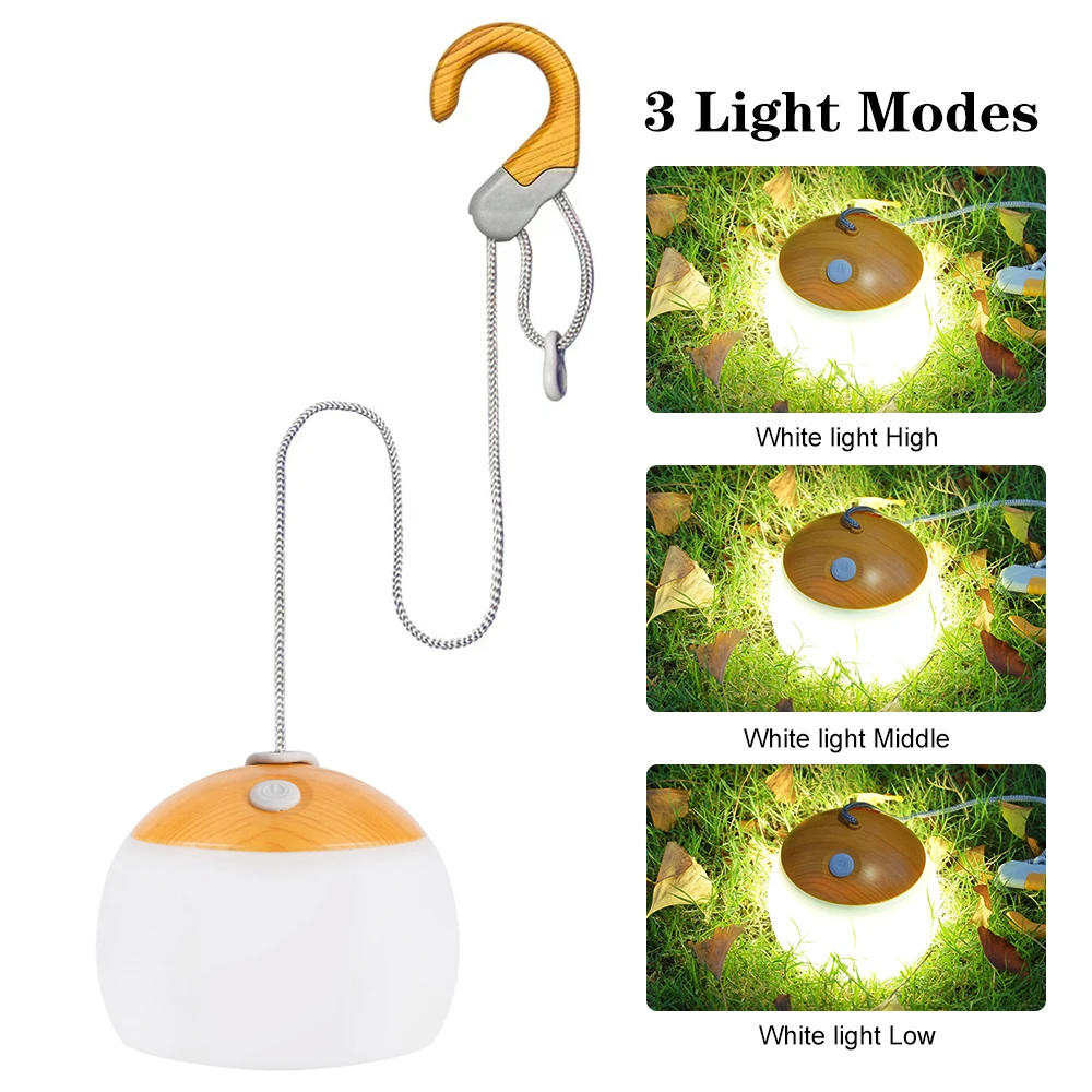 Rechargeable Camping Lights Bright Portable Retro Hanging Lanterns Lightweight Compact Lanterns For Backpacking Outdoor Hiking