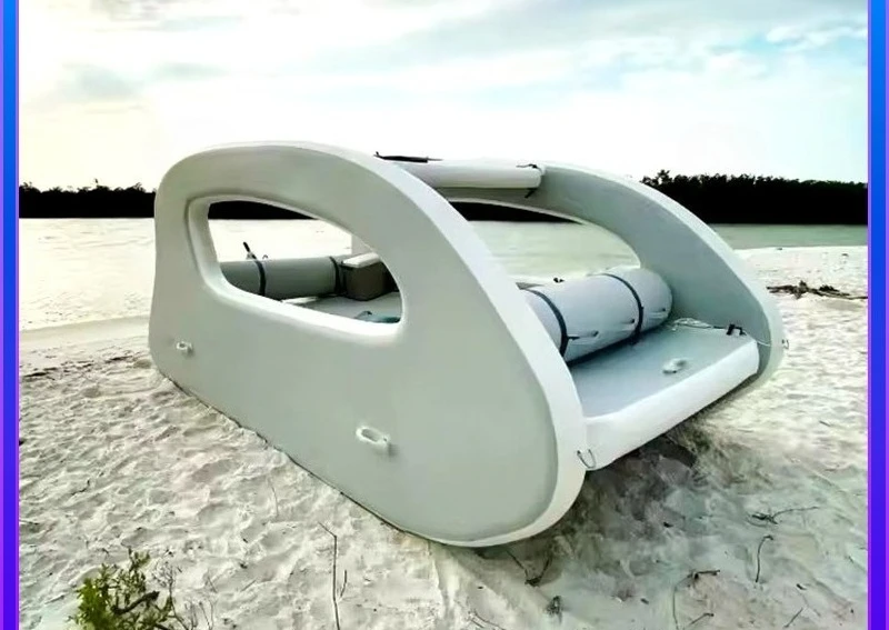 Outdoor leisure water inflatable yacht integrated inflatable play fuel boat, solar electric inflatable yacht PVC