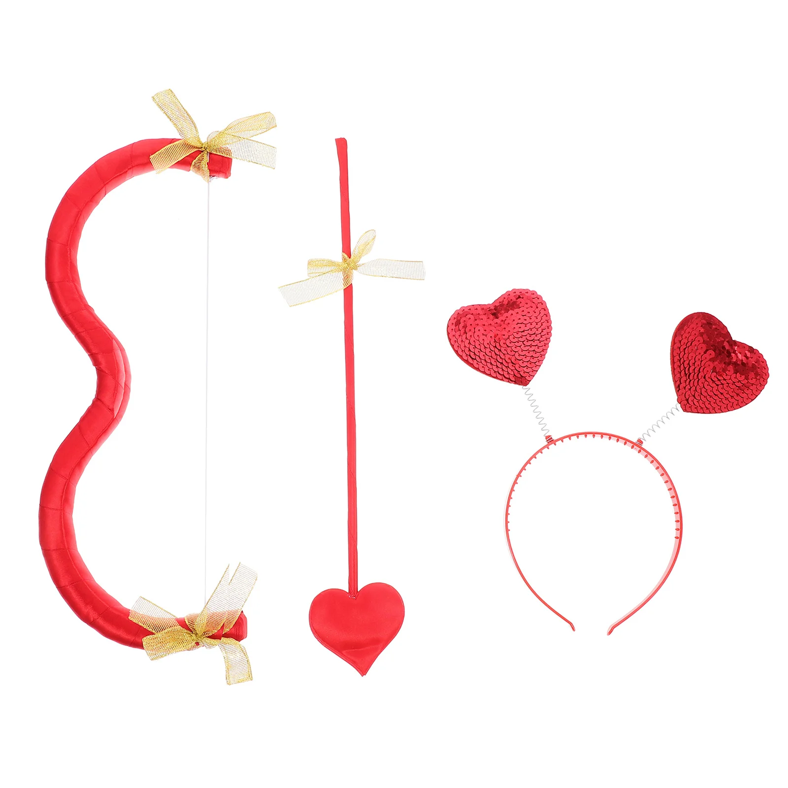 

1Set Cupid Bow Arrow Headband Valentine Costume Photo Prop Cosplay Cupid Accessories Party Supplies Valentine Party Decor