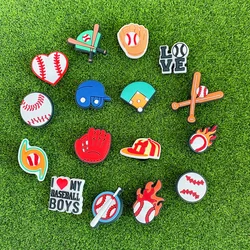 16pcs Sports Shoe Charms For Croc Shoe Decoration,Baseball Basketball Soccer Football Shoe Accessories For Boy