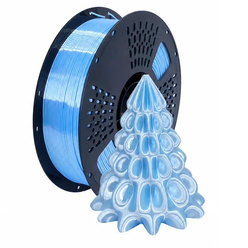 Prefil 3D Printer Filament PLA+ 1.75Mm 1Kg 330M Silk Sky Blue High Speed Printing Consumables Compatible For Bambu 3D Printers