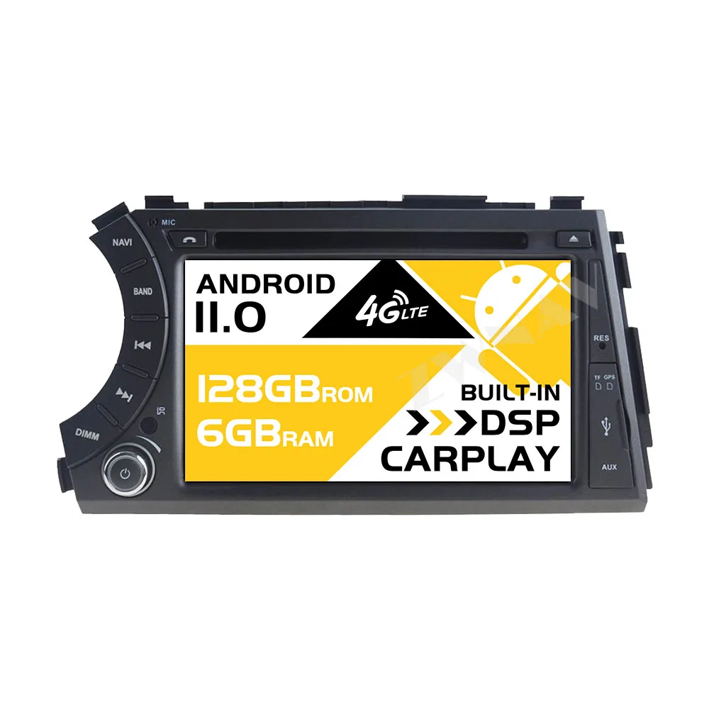 

ZWNAV 2 Din Android 11 Multimedia for Ssangyong Kyron Actyon Micro 2005 2006 2007 2008 Radio Audio Stereo Player GPS Head Unit