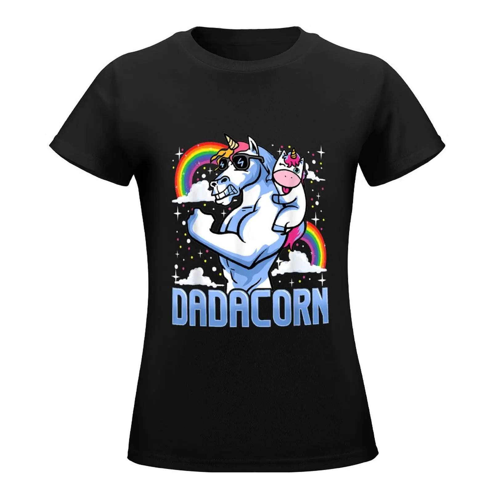 Mens Dadacorn s For Men Dadicorn Daddycorn Gifts Unicorn Dad T-Shirt customizeds animal print Women t shirt