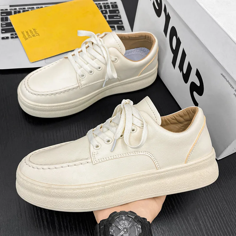 

2025new comfort casual microfiber Four Seasons fashion casual board shoes White shoes high Quality39-44Men's sports shoes