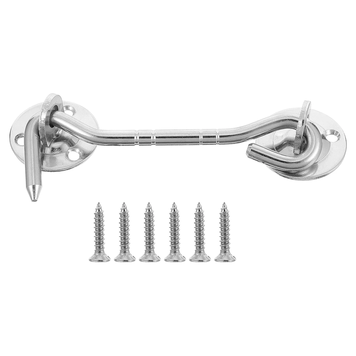 

2pcs Stainless Steel Window Hooks Durable Smooth Surface Windproof Doors Windows Glass Clamps Strong Functionality Hardware