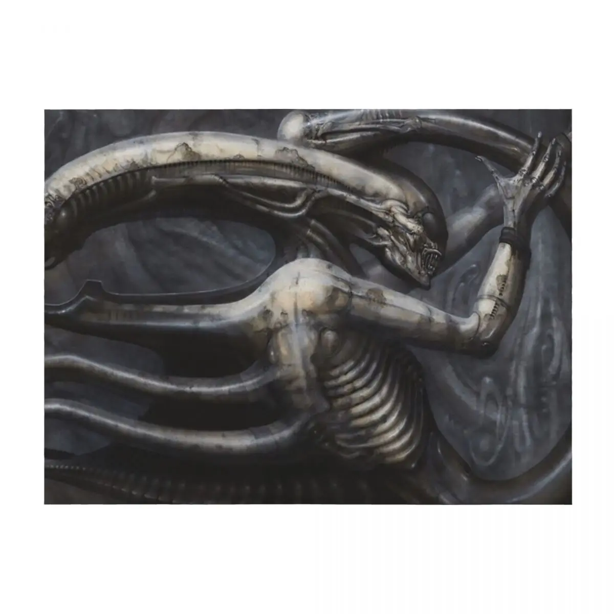 

H.R Giger - Necronomicon IV Throw Blanket Bed linens Plush Giant Sofa Bed covers Blankets