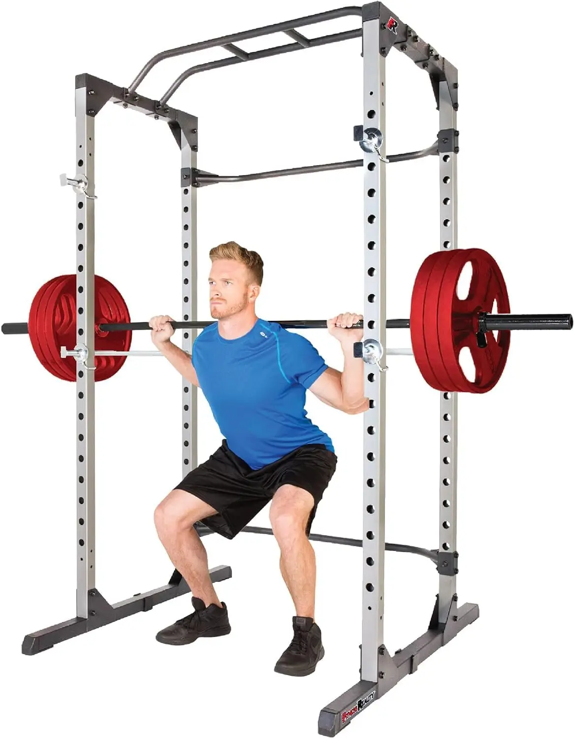 Squat Rack Power Cage | Optional LAT Pulldown & Leg Holdown Attachment | Squat and Bench Rack Combos | Super Max