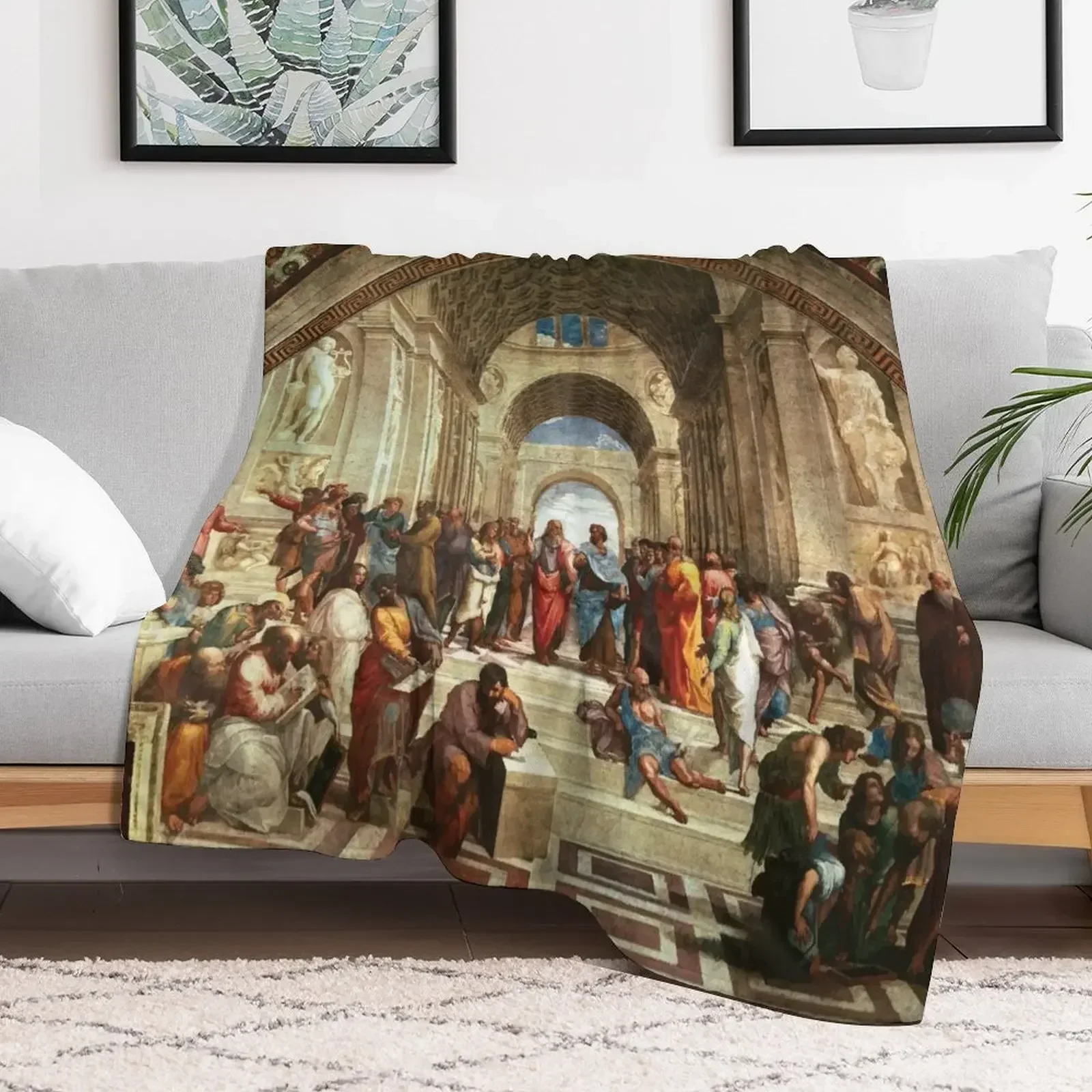 Raphael | School of Athens Throw Blanket Blankets For Bed Sofa Sofa Throw Luxury Blankets