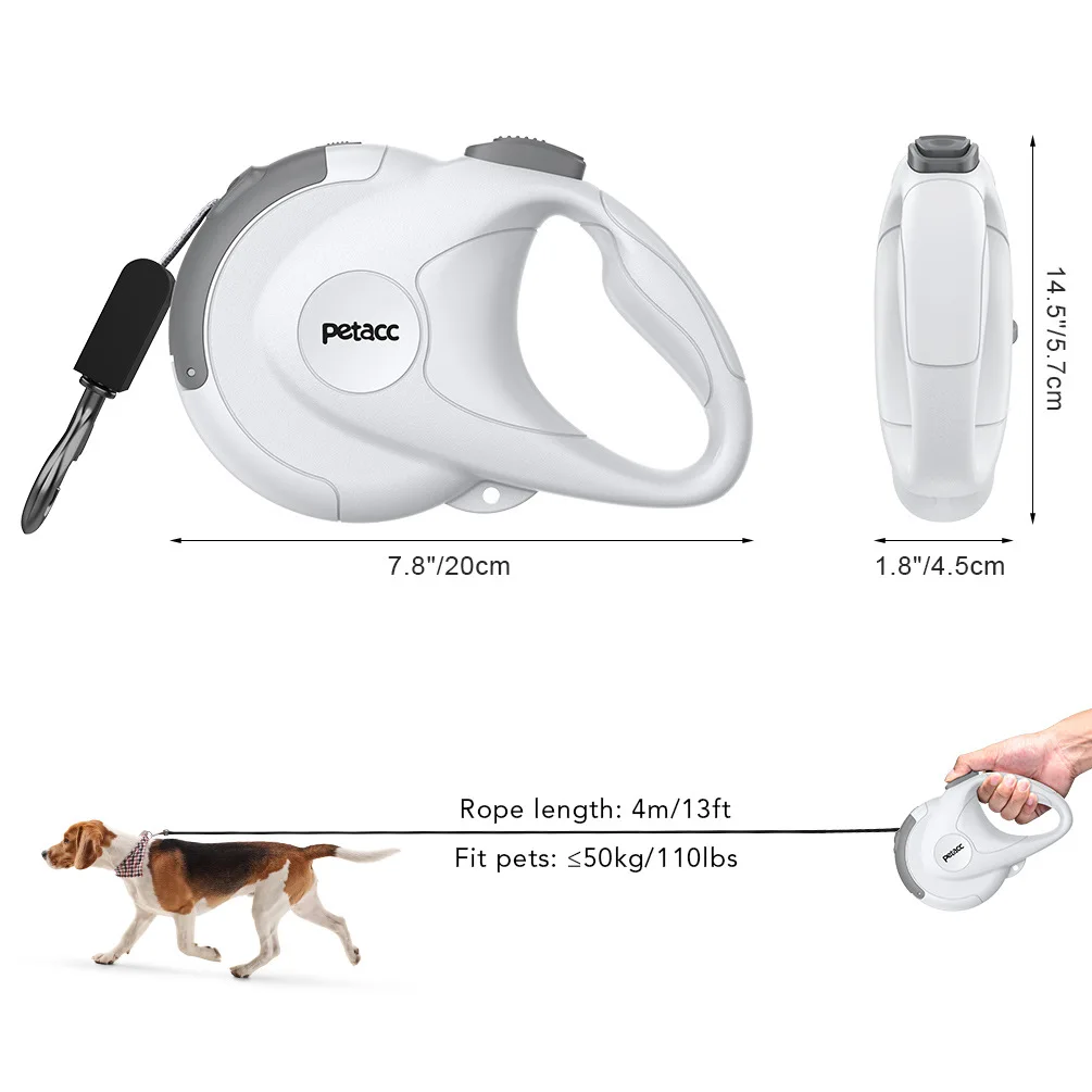 Retractable 4M 170KG Super Bearing Pet Collar Leashes Automatic Dog Leash Puppy Outdoor Walking Running Lead Roulette For Dogs