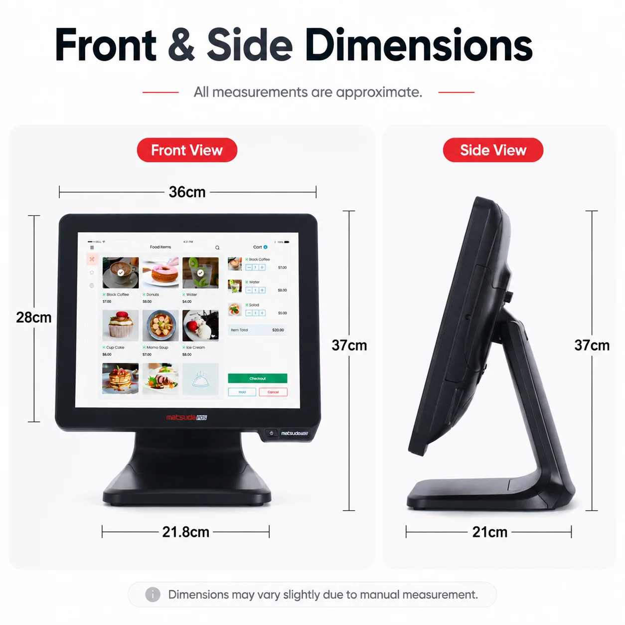 POS System Retail Cash Register 15 Inch Capacitive Touch Screen All-in-one Machine End Point Windows WIFI 6 NFC 3 Year Warranty