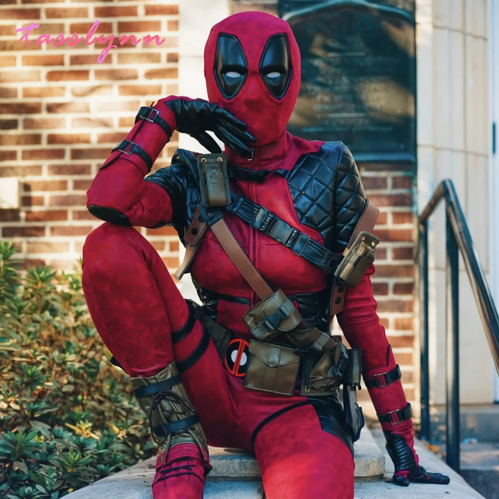 Disfraz de Cosplay para Mujer, Traje de Wade Winston Wilson, Conjunto Completo de Lujo, Atuendos de Cuero, Cosplay de Halloween para Adultos