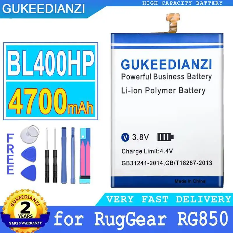 

Mobile Phone Battery High Capacity For Ruggear RG850 BL400HP 4700Mah