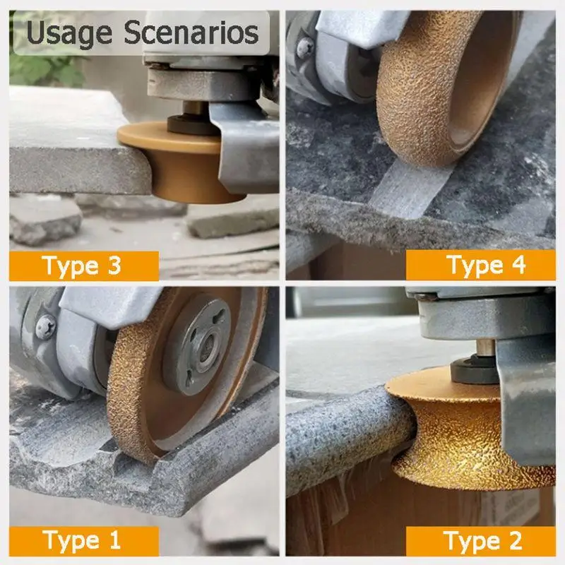 Meule de polissage de bord de pierre, perceuse à main électrique, meuleuse d'angle, brosse de brasage au diamant, roue pour granit, marbre, céramique