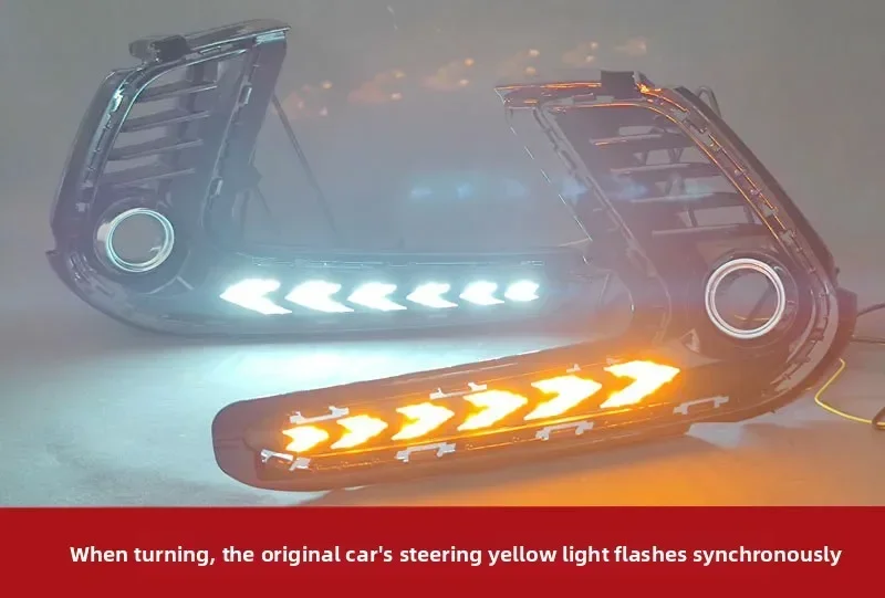 DRL For Hyundai Elantra 2016-2018 Car LED Daytime Running Light Driving Yellow Turn Signal Decorative Lamp Car Accessories detail image 12