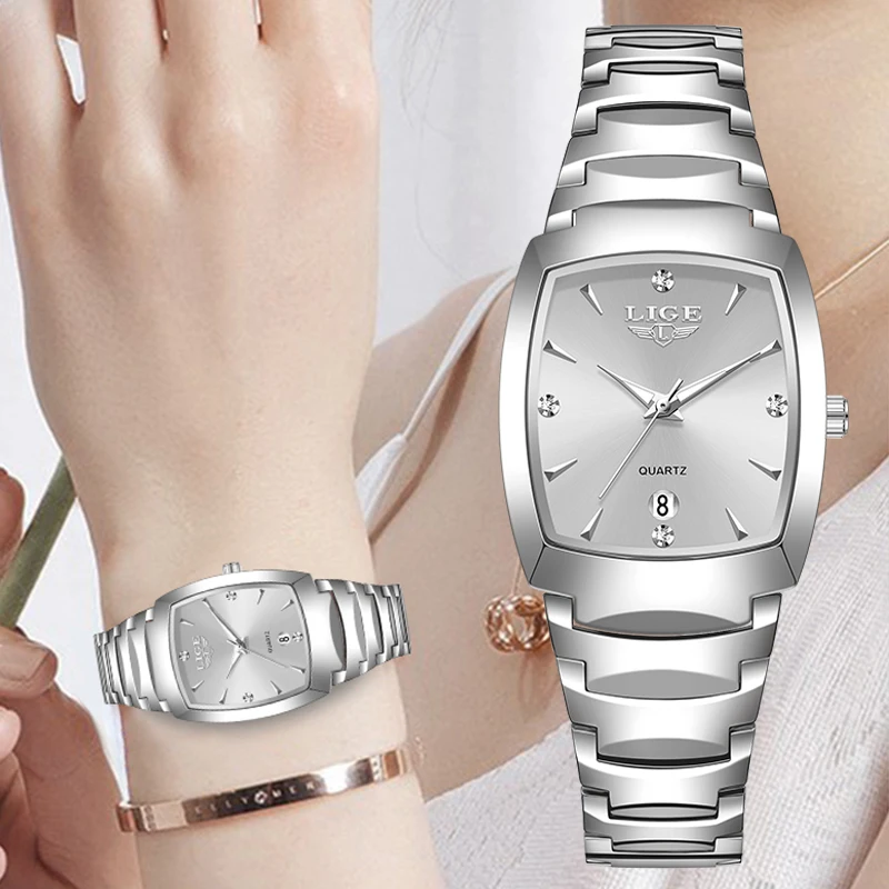

LIGE 2026, лучшие женские часы, деловые роскошные модные кварцевые простые часы из нержавеющей стали, женские часы для женщин, reloj de mujer
