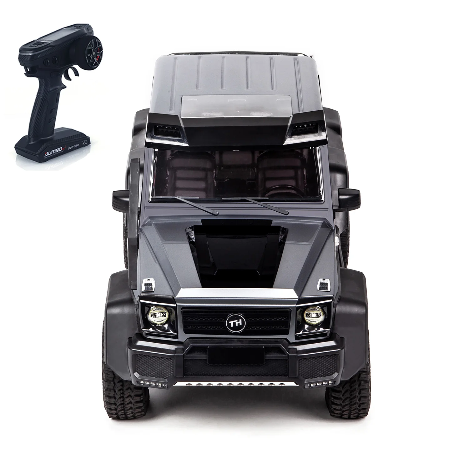 KM6 6X6 RC Rock Crawler Auto 1/8 Tractie Hobby Afstandsbediening Terreinwagen Onafhankelijke Assloten Geborsteld Motor Licht Model - afbeelding 2
