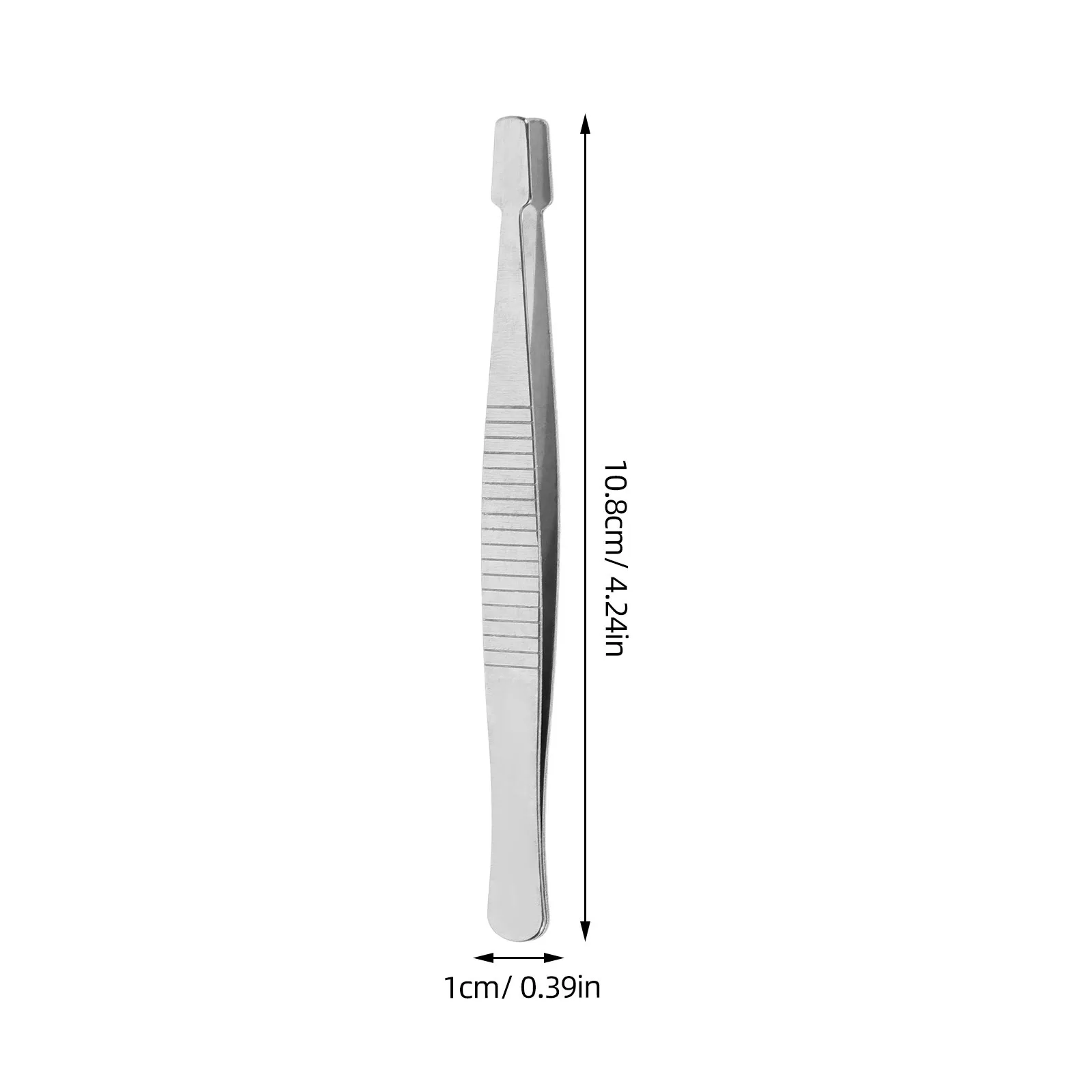 5Pcs Wide Mouth Stamp Tweezers Stainless Steel Multipurpose Lightweight Crafting Eyelash False Lash Applicator Tool