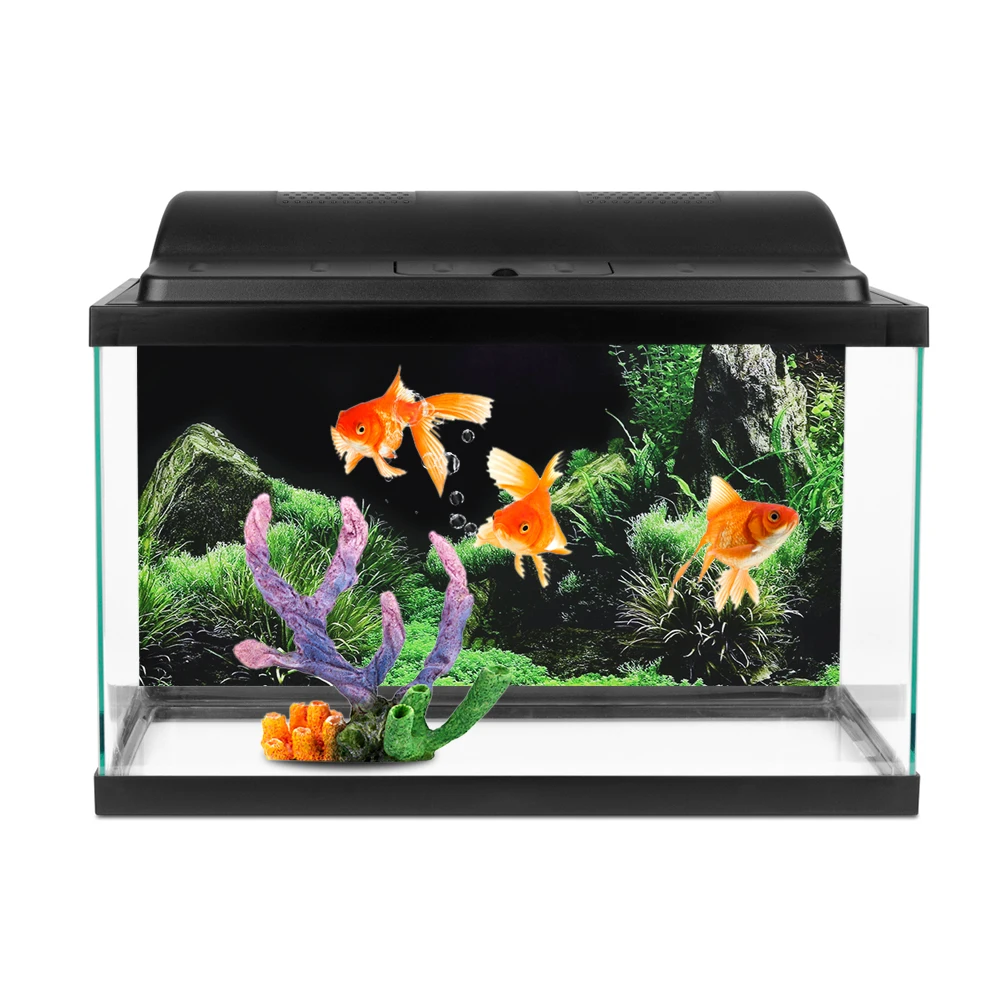 Aquarium Fish Tank Seafloor Water Grass Background Decoration Painting PVC Sticker