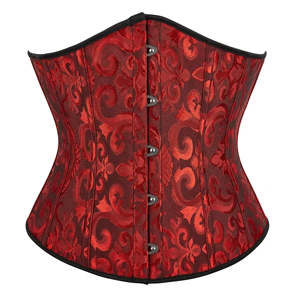 

Vintage Underbust Corset Top Women Gothic Jacquard Plastic Bones Basques Body Shaper Sliming Waist Trainer Bustier