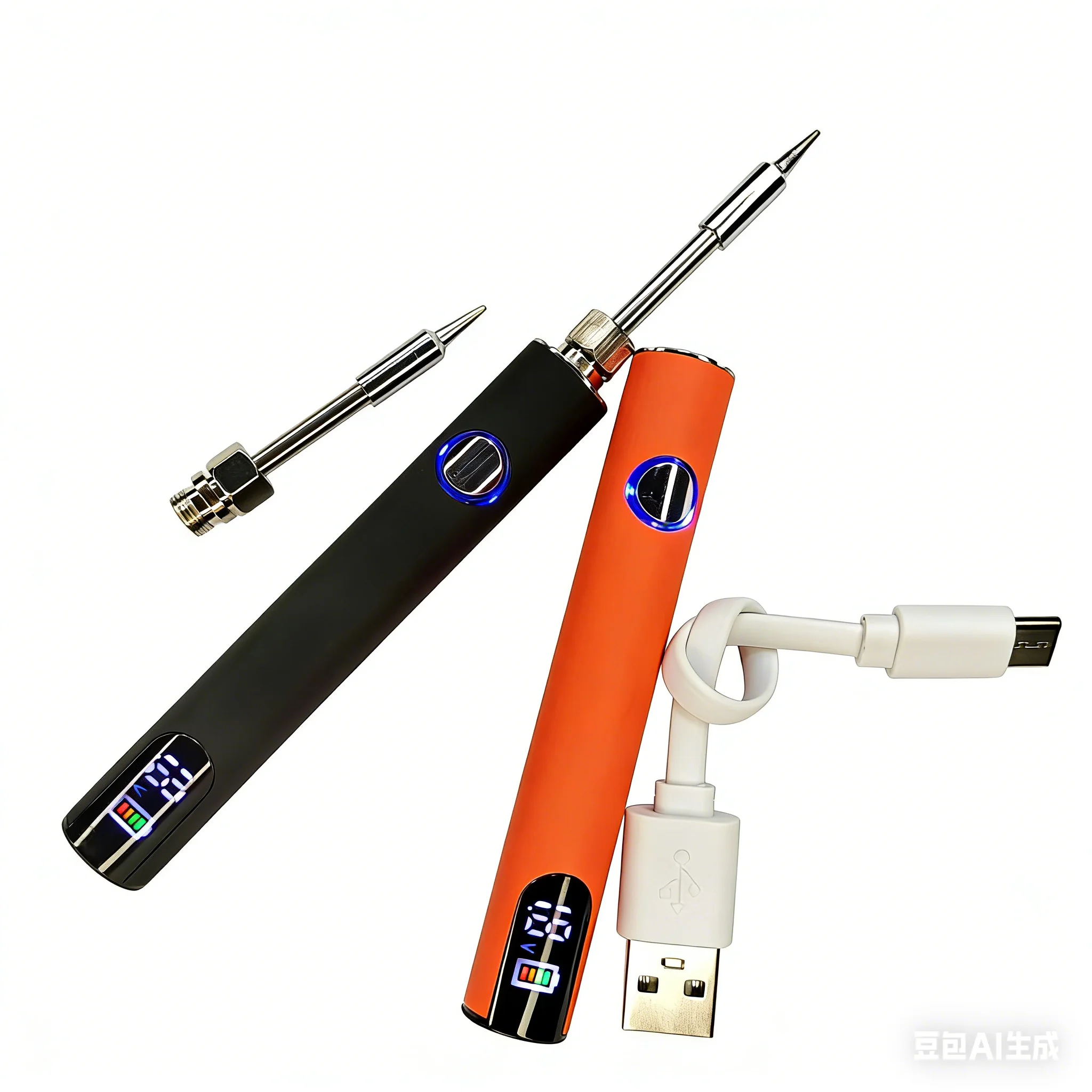 1Pcs, Portable Soldering Iron, DIY Mini Light Bulb, Hot Knife, 510 Thread Battery, Welding Tool, LED Display Voltage Switching