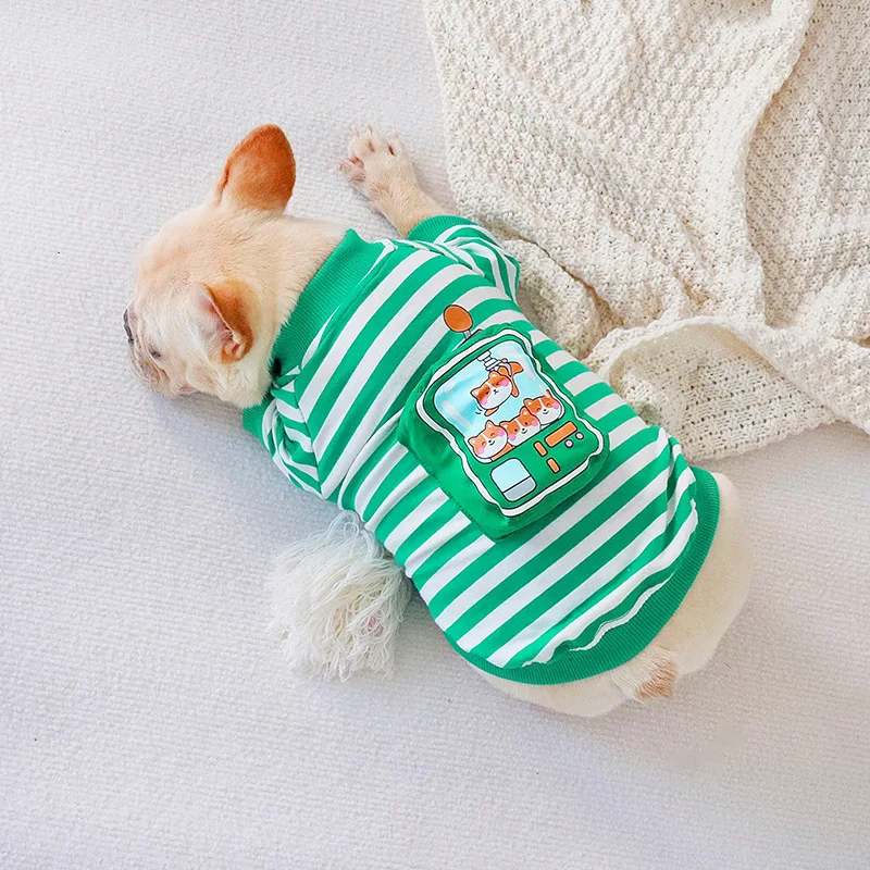 Warm Coats Fashion Dog Clothes Cotton Puppy Clothes Fall Striped Sweatshirts Cute Pet Clothes Durable Sweatshirts Dog Clothing