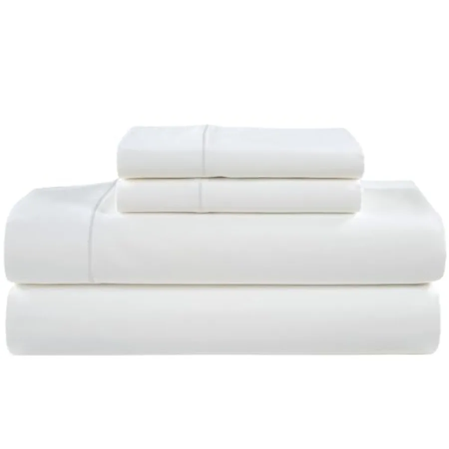 100% Egyptian Cotton Sheets King Size Sheets Set with Fully Elasticated 15