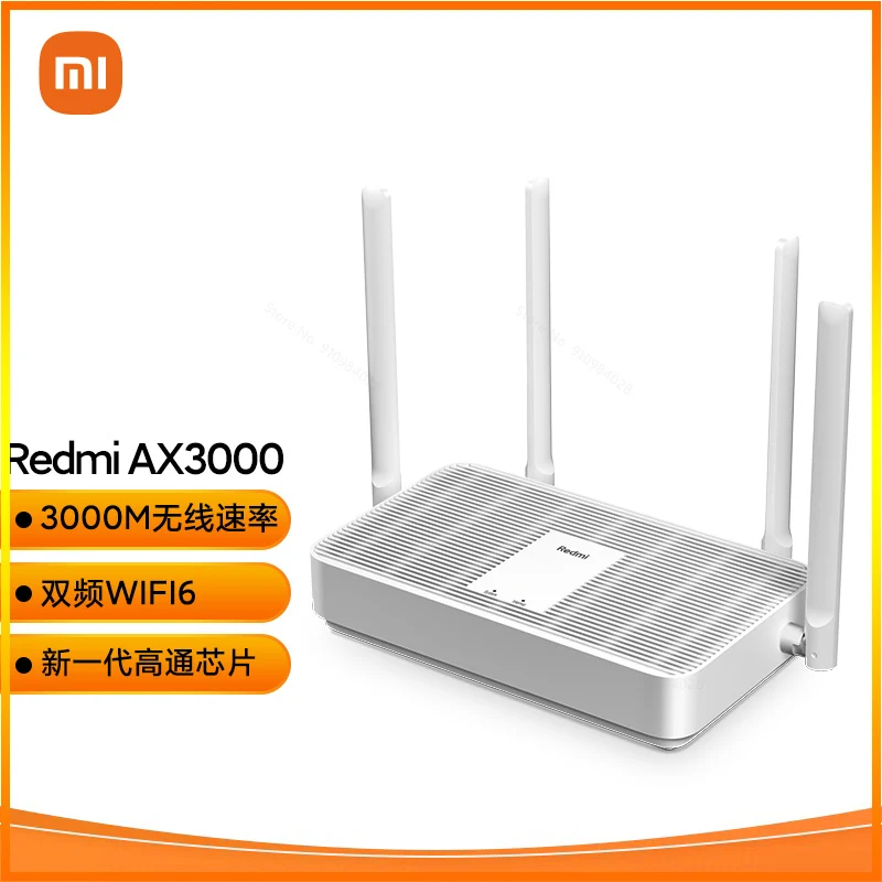 Xiaomi Redmi Router AX3000 Wifi 6 Mesh WIFI Gigabit 2.4G 5.0GHz Dual-Band Wireless Signal Amplifier High Gain Antenna