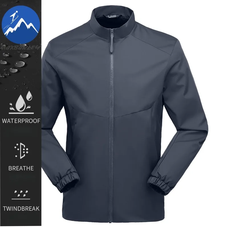 

Maxbarley 2025 Mens Jacket Stand Collar Business Casual Versatile Coat Commuting Office Windproof Men Autumn Cleanfit Wear Top