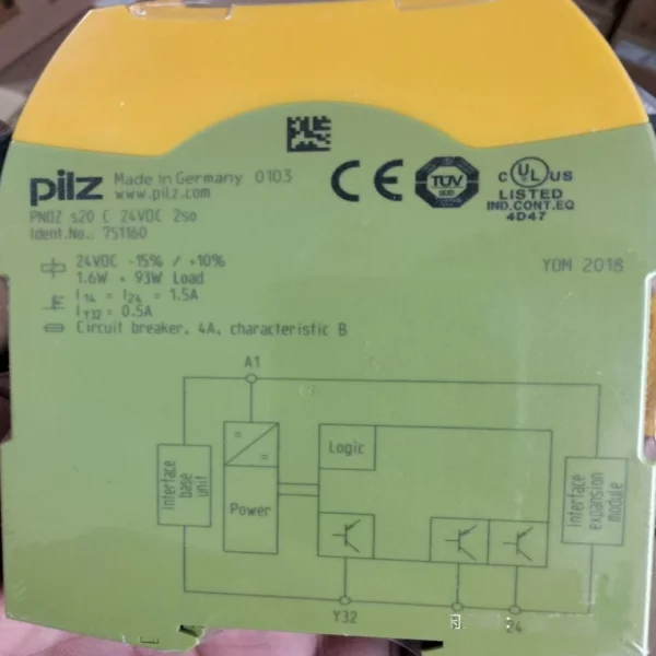 

751160 Новое реле безопасности S20c 24VDC, абсолютно новое, оригинальное, в наличии, для ПЛК