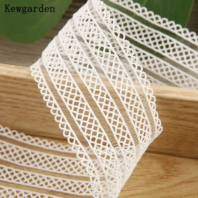 Kewgarden Handmade Tape DIY Hair Bow tie Ribbons Packing Riband Hollow Elasticity Stripe Ribbon 1\