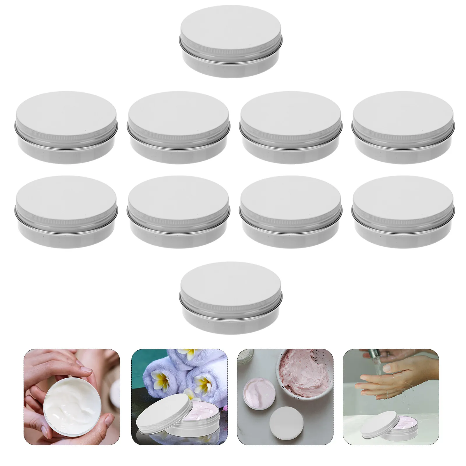 

20 шт. алюминиевых герметичных баночек для крема, 100 мл, многоразовые маленькие алюминиевые контейнеры для путешествий, для хранения лосьонов для кожи