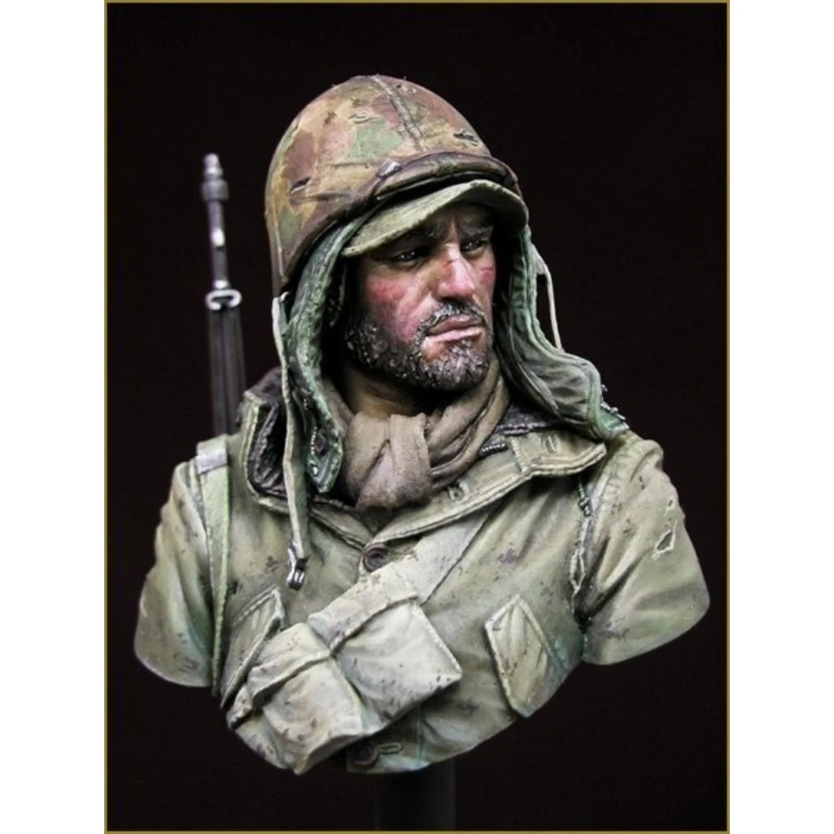 Комплект неокрашенной модели из смолы 1/10, военная тема, бюст USMC в разобранном виде и неокрашенный GK, 1539X